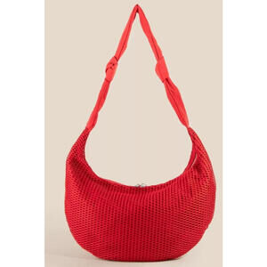 Fame Textured Mesh Knot Shoulder Bag